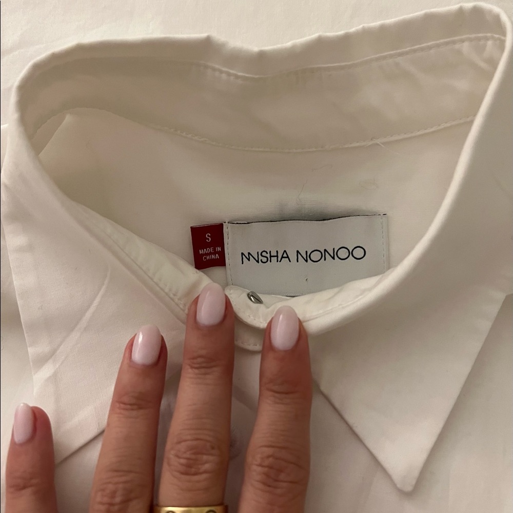 Misha Nonoo husband white button down